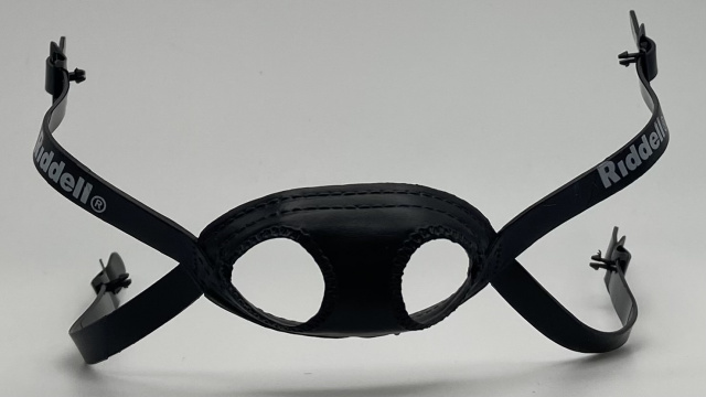 Black Mini Football Helmet Chin Strap (Riddell High Hook up) 